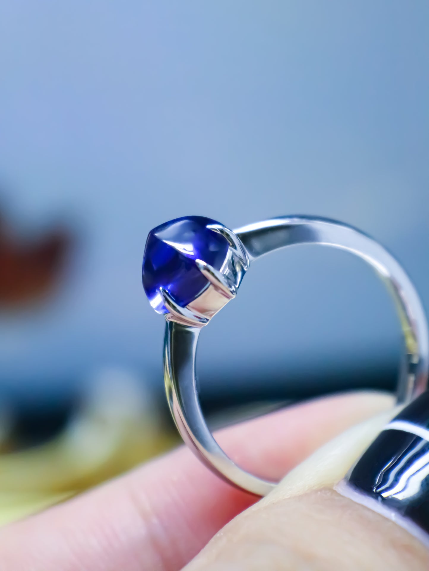 Blue Mountain-Lab Grown Sapphire Ring