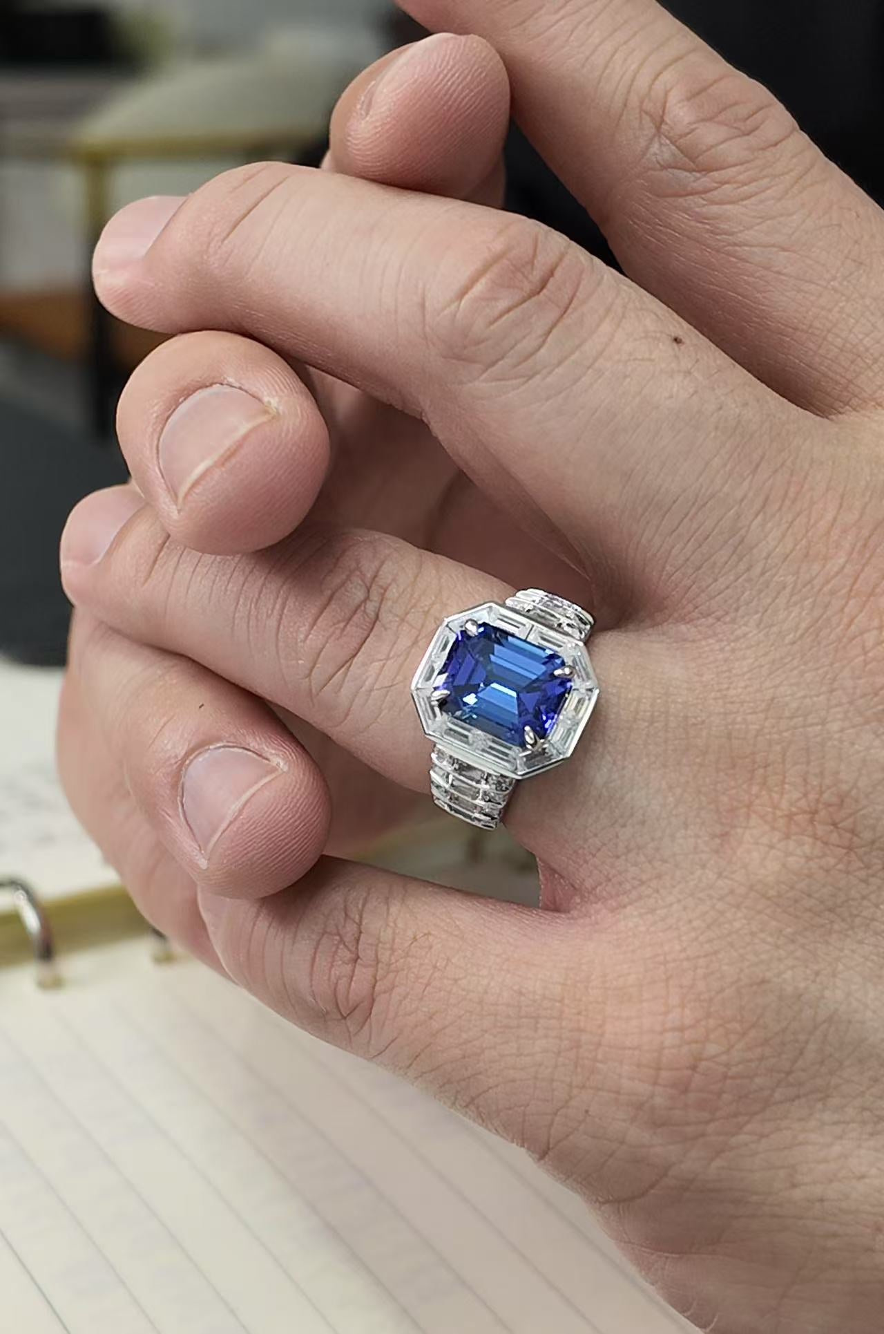 Lab Grown Sapphire Ring