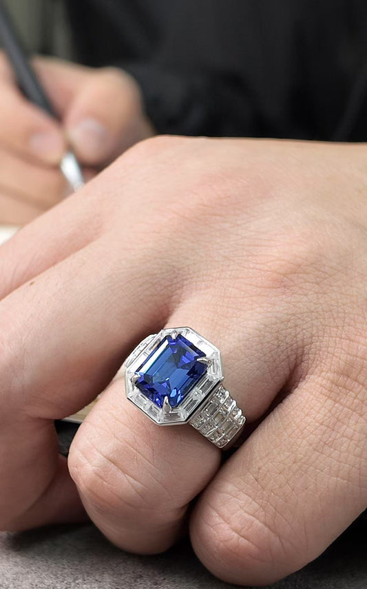 Lab Grown Sapphire Ring