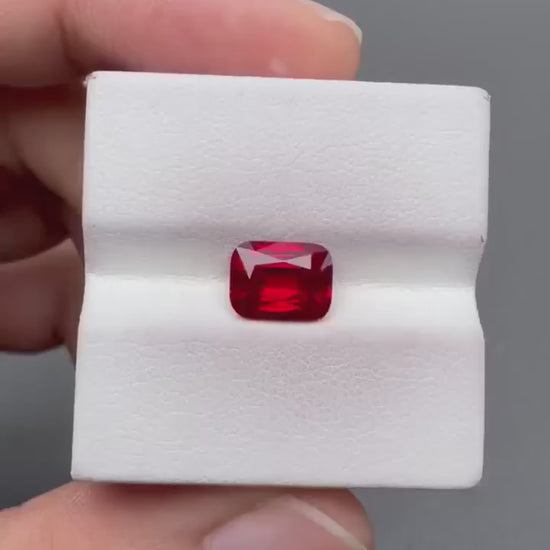 RUCU004 · Pigeon Blood Ruby video · 6*8 mm · 2.09 ct